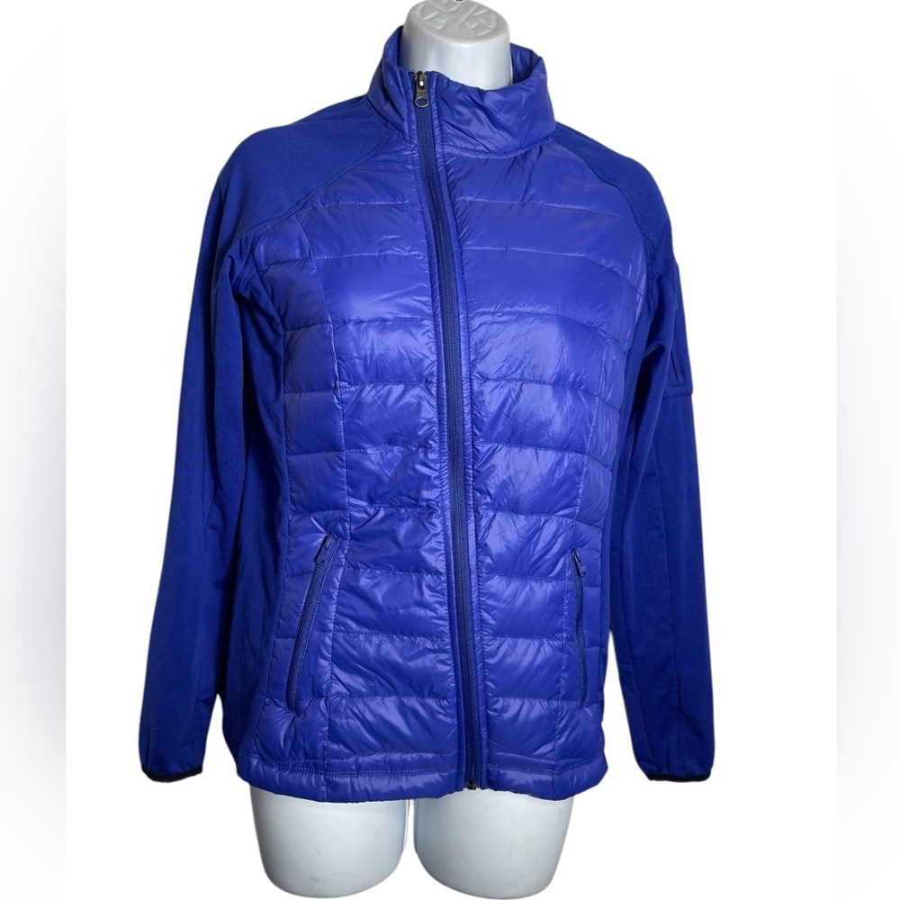 Calvin Klein‎ jacket size medium sapphire blue nylon down Performance Jacket 💙